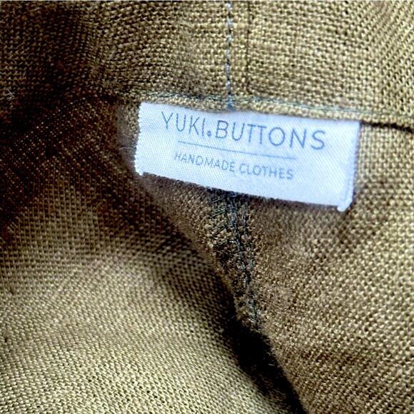 NEW - YUKI BUTTONS 100% Linen overalls women casual jumpsuit Loose pants boho - Picture 12 of 14